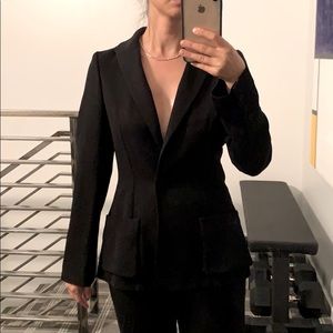 Halston heritage black blazer jacket. Silk. 2